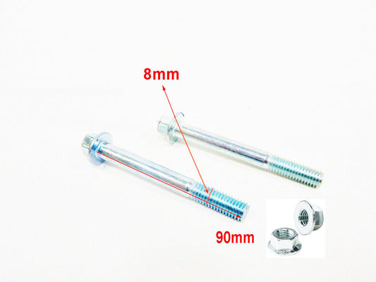 2pcs 8mm 90mm TOP BOTTOM ENGINE MOUNT BOLTS 125cc 140cc 150cc PIT PRO TRAIL BIKE