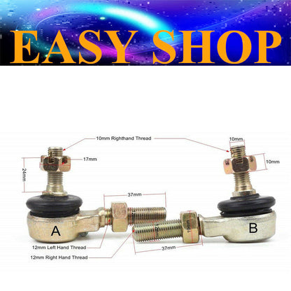 10mm 12mm Left Right Hand Thread Tie Rod Ball Joint End 150/250cc ATV Quad Bike