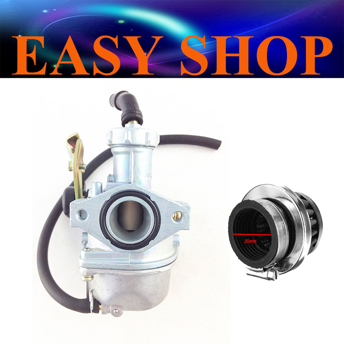PZ22mm Cable Choke Carby Air Filter 50cc 90cc 110cc 125cc DIRT PIT PRO DUNE BIKE