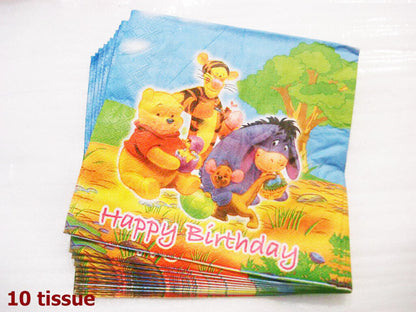 Baby Shower Birthday Party Supply Winnie Table Disposal Cup Plate Card Boy Girl