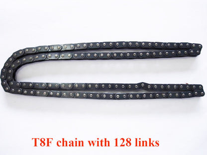 Drive Chain T8F 128L 8mm FOR 49cc 50cc Apollo Thumpstar Kazuma Baja Roketa BMX