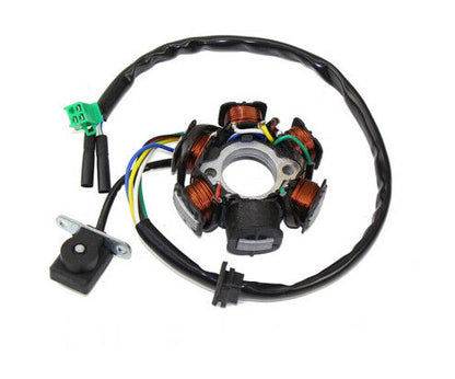 6 Coil Pole Magneto Stator Rotor GY6 125cc 150cc Moped Quad ATV Scooter Bike