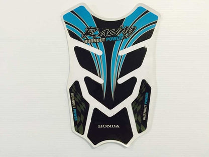 HONDA BLUE BURNOUT RACING GAS FUEL PETROL TANK PAD PROTECTOR MOTOCROSS BIKE