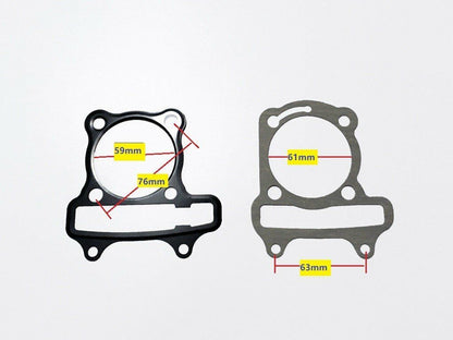 57mm HEAD BASE GASKET KIT GY6 125cc 150cc Long Case Moped ATV Quad Buggy Bike
