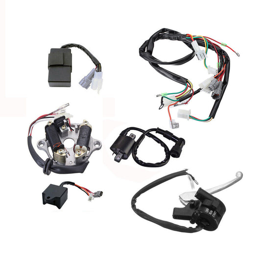 WIRING LOOM HARNESS CDI MAGNETO START SWITCH BRAKE LEVER COIL YAMAHA PW50 PY50