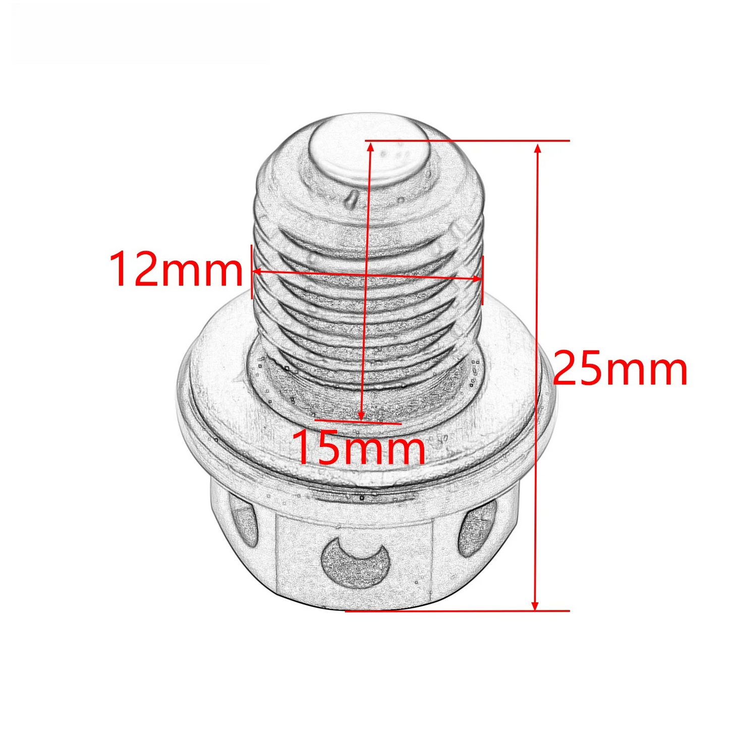 12MM Oil Drain Plug Bolt Screw For Honda XR650L CR125R CR250R XR50R CRF50F XR70R