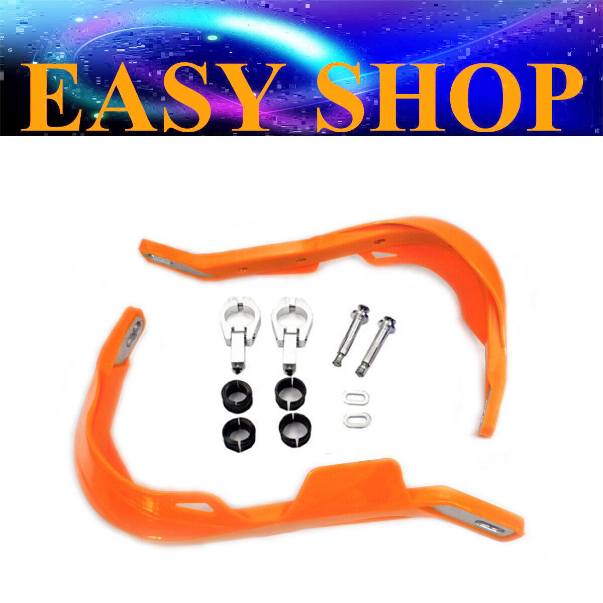 Orange Universal Motorcycle Dirt Pit Bike 7/8" MX ATV Brush Hand Guard Handguard