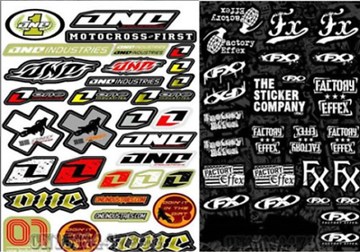 4 Sheets Sticker Decal Troy Lee Kawasaki FX Factory Effex ONC Motocross Bike ATV