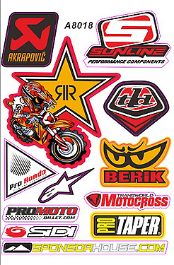 4 Pcs Sticker Decal Kit DVS Applied YSS Suspension Hot Wheel Termignoni Amsoil