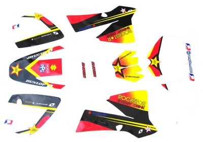 ROCKSTAR DECAL DECALS STICKERS KIT FOR KTM50 KTM 2002-2008 SX 50CC DE35 BIKE