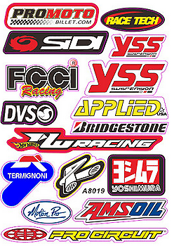 4 Pcs Sticker Decal Kit DVS Applied YSS Suspension Hot Wheel Termignoni Amsoil