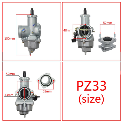 PZ33MM Lever Choke Carby For CG TMX 250cc 300cc 350cc 400cc Pit Quad Dirt Bike