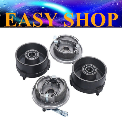 Pair 3 Stud Drum Brake Set Housing Wheel Hubs + Shoes 110cc Quad Dirt Bike ATV