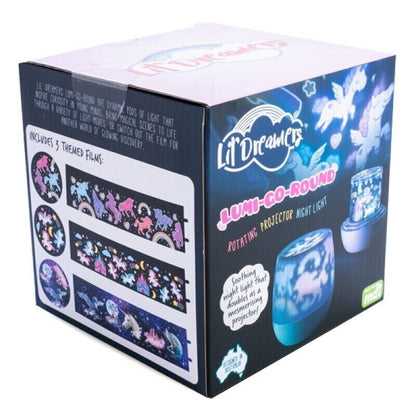 Lil Dreamers Lumi-Go-Round Unicorn Rotating Projector Night Light Bed Side Lamp