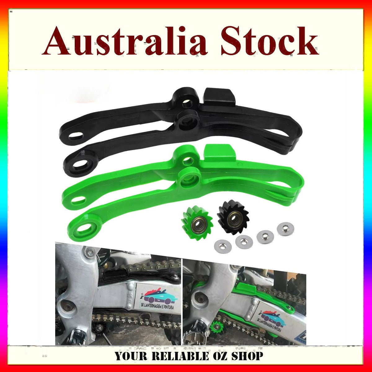 Swingarm Chain Guide Slider Guard Roller For Kawasaki KX250F KX450F KLX450R