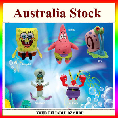 Licensed Spongebob Squarepants Patrick Star Squidward Mr Krabs Plush Toy 31-41cm