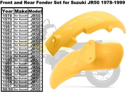 Front Rear Fender Number Plate Fairing Panel Plastics For Suzuki JR50 1978-1995