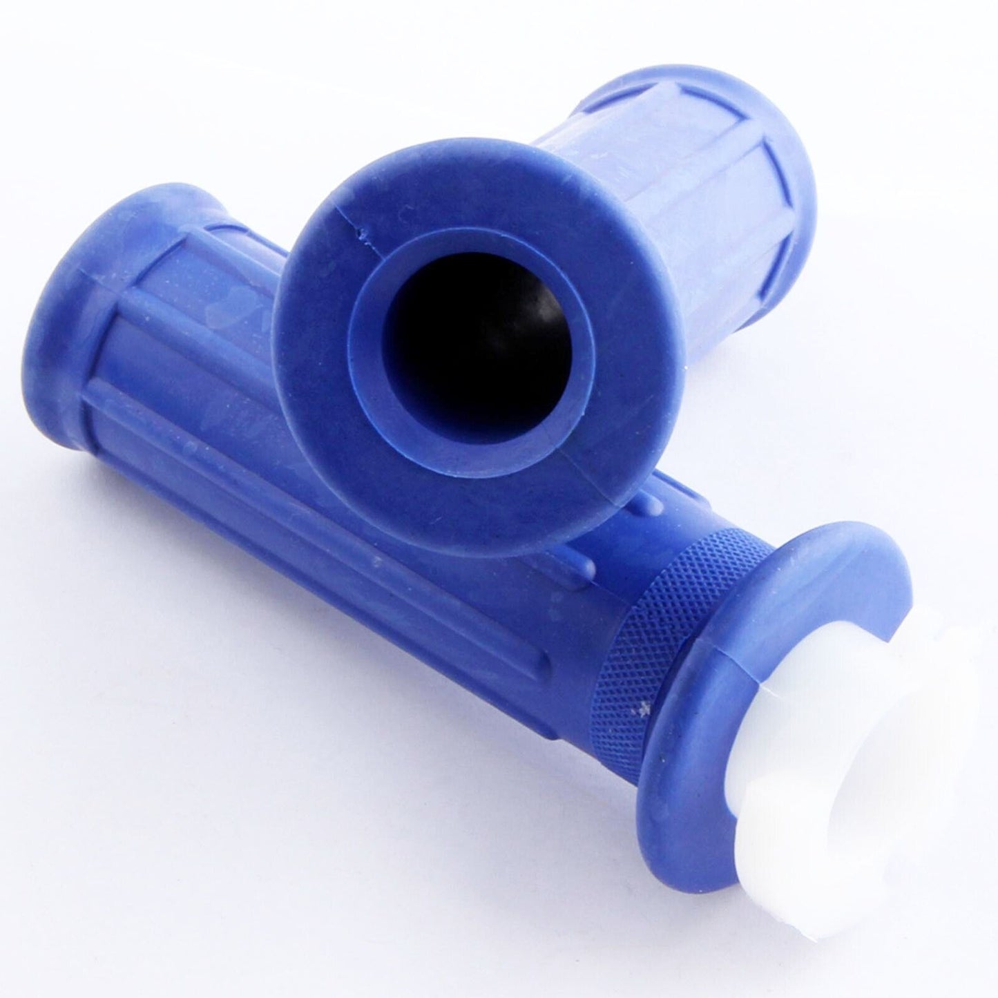 Blue Handle Bar Grips Twist Throttle For Yamaha TTR50 Suzuki JR50