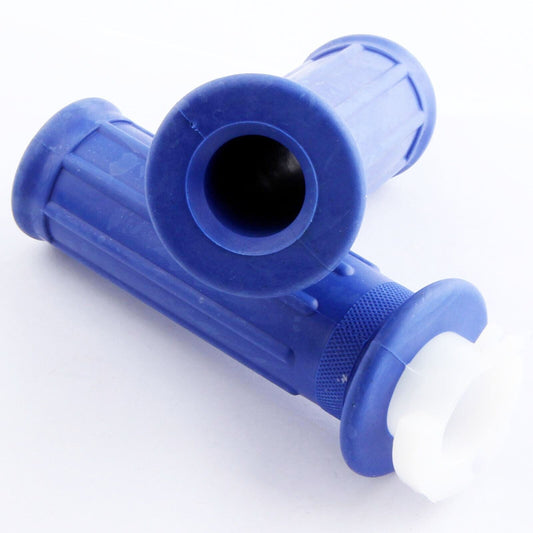 Blue Handle Bar Grips Twist Throttle For Yamaha TTR50 Suzuki JR50