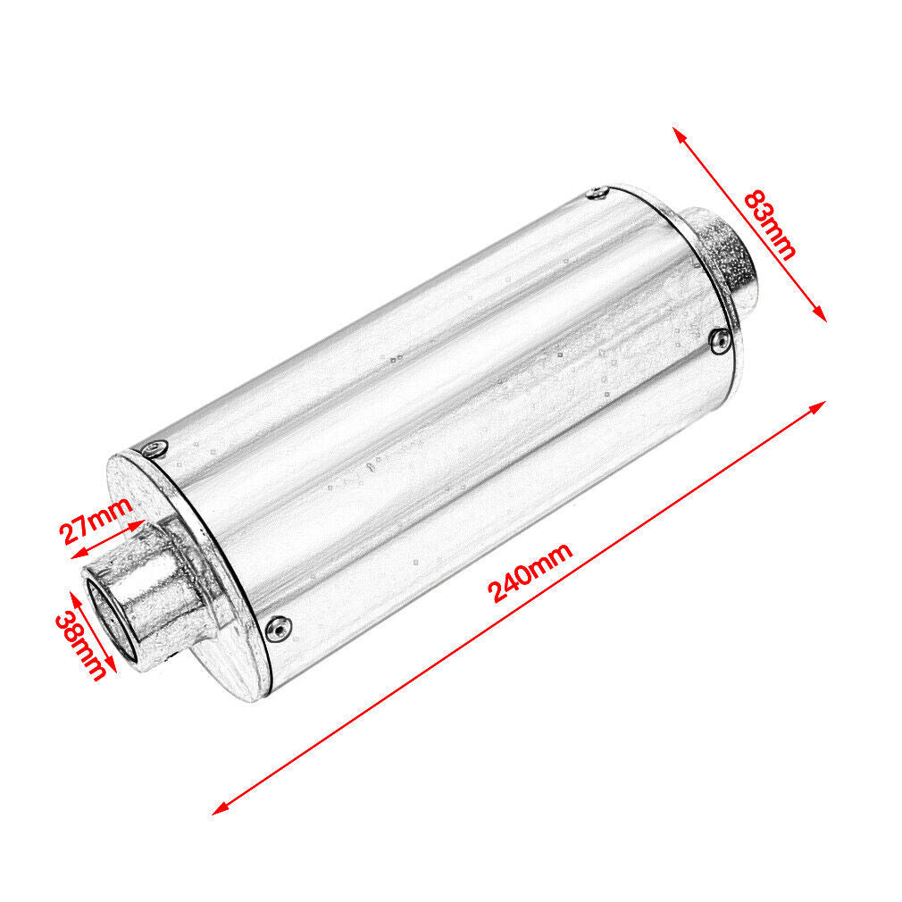 28mm Muffler Exhaust Pipe Tip 50cc 90cc 110cc 125cc 150cc PIT Quad Dirt ATV Bike