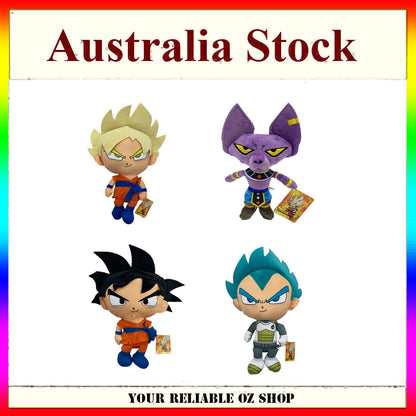 Licensed New Dragon Ball Z Super Plush Toy Son Goku Super Saiyan Beerus Vegeta