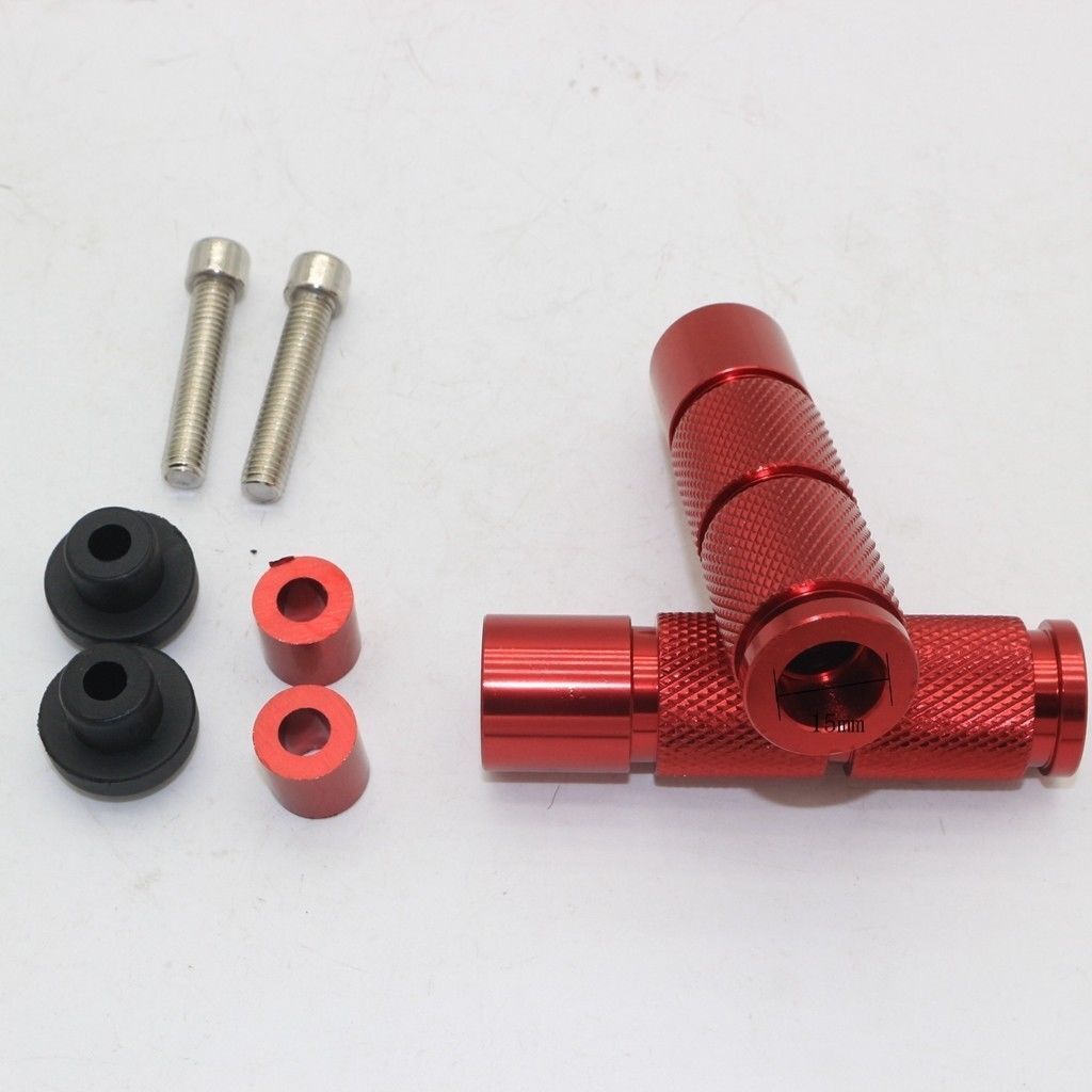 Universal CNC Aluminum Motorcycle ATV Footrests Foot Pegs Pedals RED BLACK BLUE