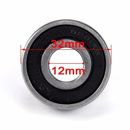 6201RS 12mm x 32mm x 10mm Rubber Shielded Deep Groove Ball Bearing