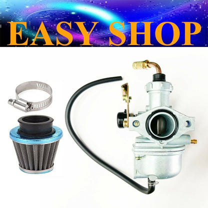 22mm Carby Cable Choke + Air Filter For Kawasaki KLX110 KLX110L KLX140 KLX140L