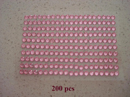 200 4MM RHINESTONE DIAMANTE PEARL DIY STICKER WEDDING INVITATION IPHONE ENVELOPE