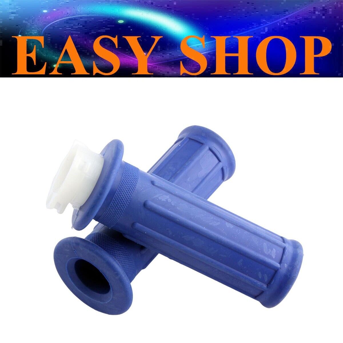 Blue Handle Bar Grips Twist Throttle For Yamaha TTR50 Suzuki JR50