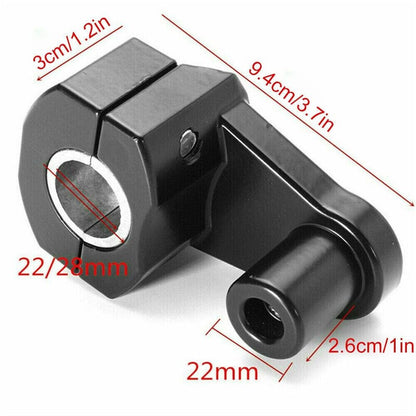 2pcs Universal 28MM 22MM Motorcycle HandleBar Handle Fat Bar Mount Clamps Riser