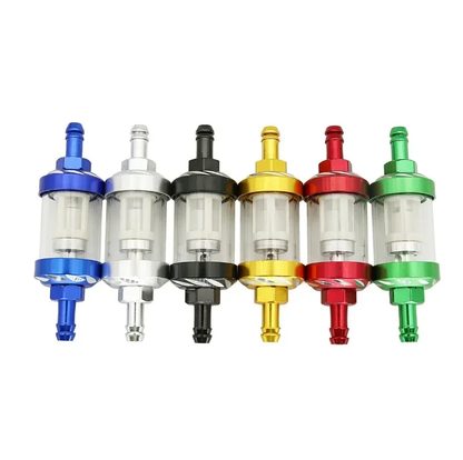 INLINE 8MM Petrol Fuel Filter Glass For 50cc 110cc 125cc ATV QUAD BUGGY PIT BIKE