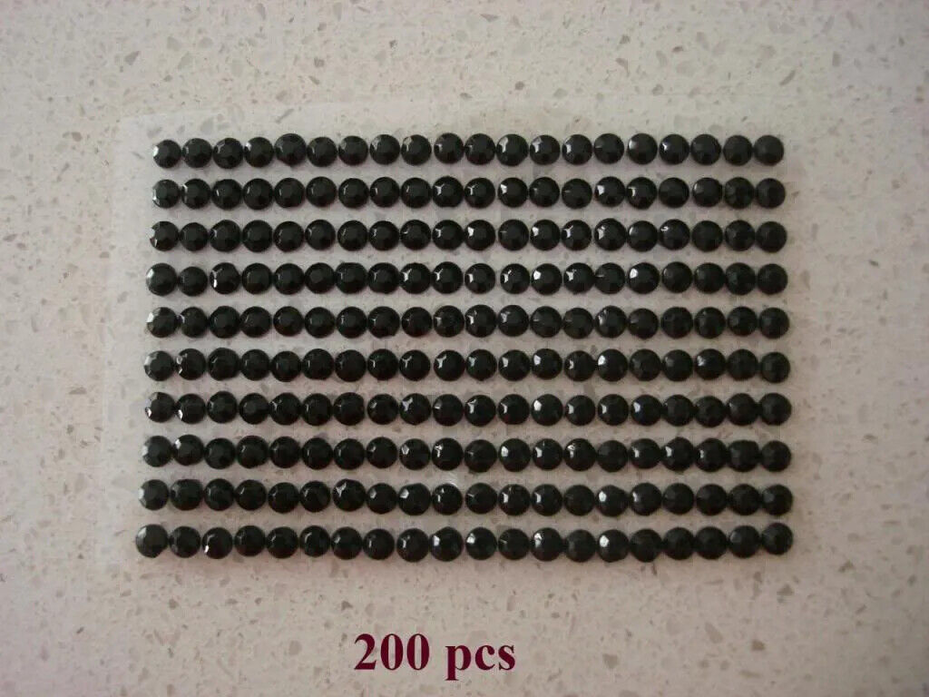 200 4MM RHINESTONE DIAMANTE PEARL DIY STICKER WEDDING INVITATION IPHONE ENVELOPE
