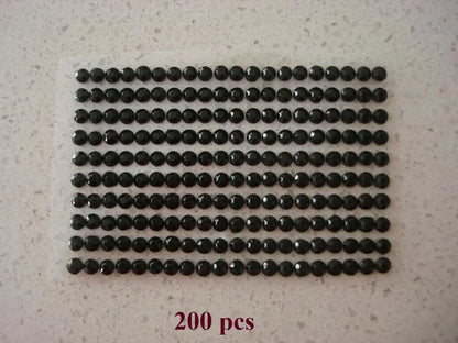 200 4MM RHINESTONE DIAMANTE PEARL DIY STICKER WEDDING INVITATION IPHONE ENVELOPE