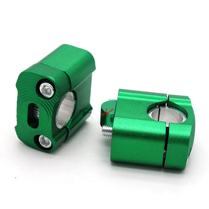 CNC Handlebar Bar Clamps Risers 7/8 22mm -28MM 1-1/8 Pit Pro Dirt ATV Quad Bike