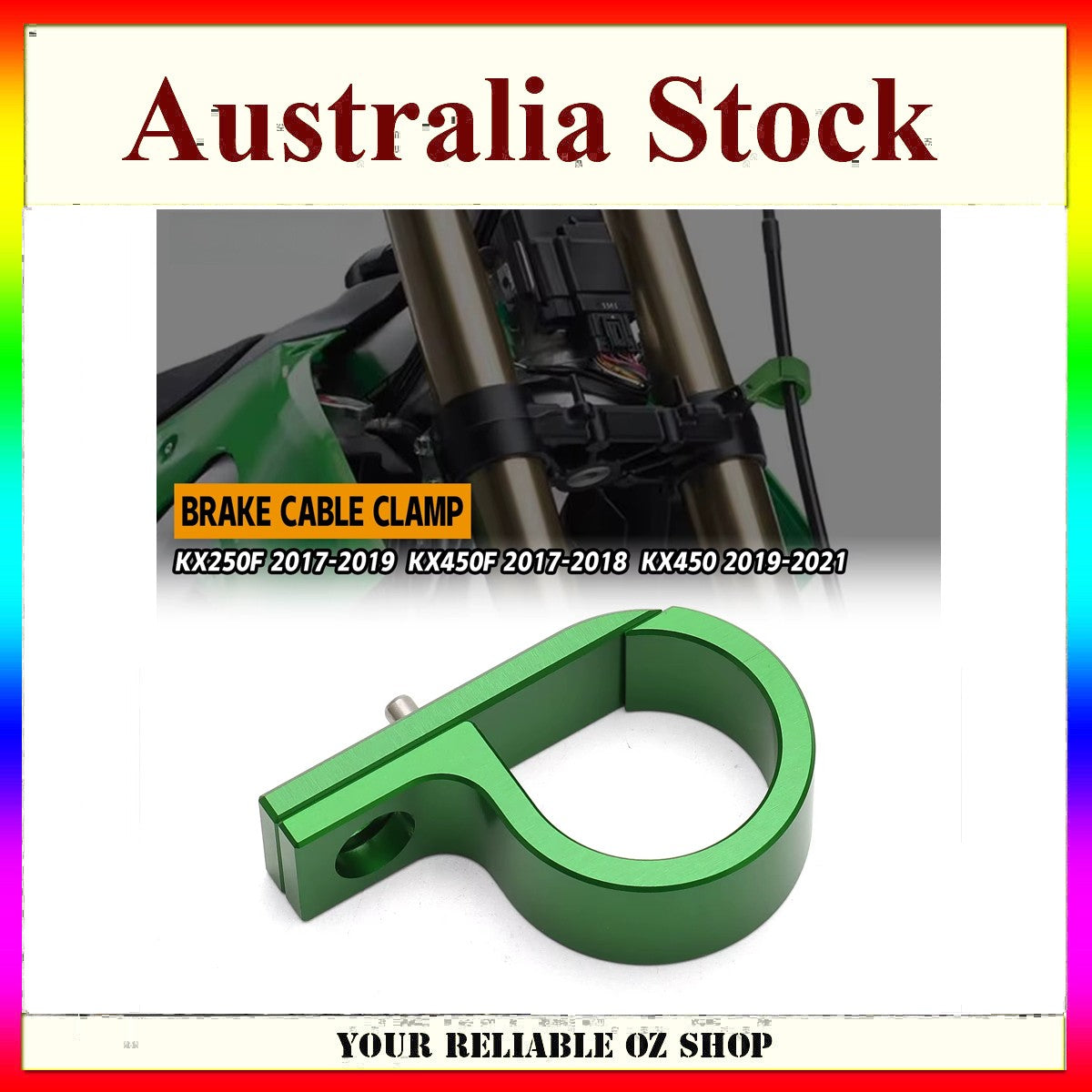Front Brake Hose Line Cable Clamp For Kawasaki KX250F KX450F KX450 92173-1579