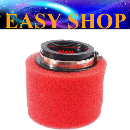 50mm Foam Air Filter Cleaner For Moped Scooter PIT Pro Quad Dirt ATV Buggy Bike