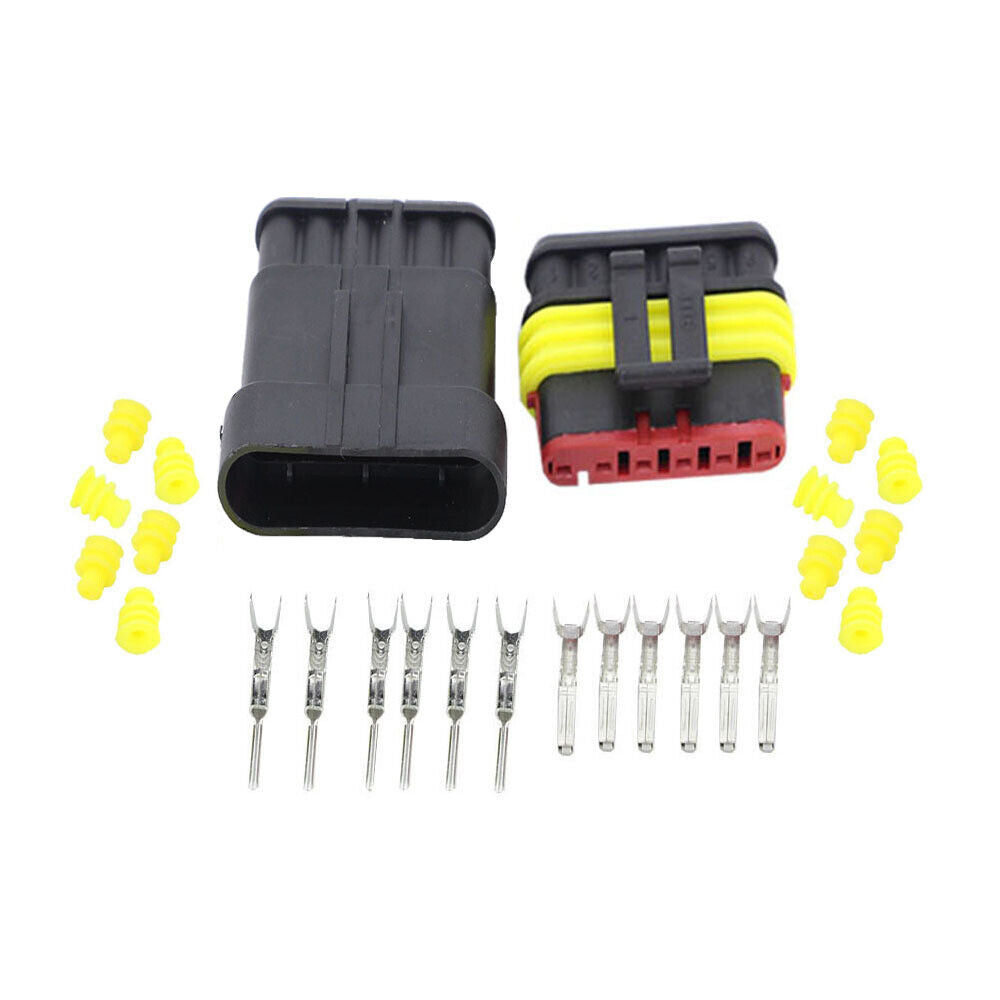 1/2/3/4/5/6 Pin Waterproof IP67 Car Electrical Wire Connector Plug Socket 12V