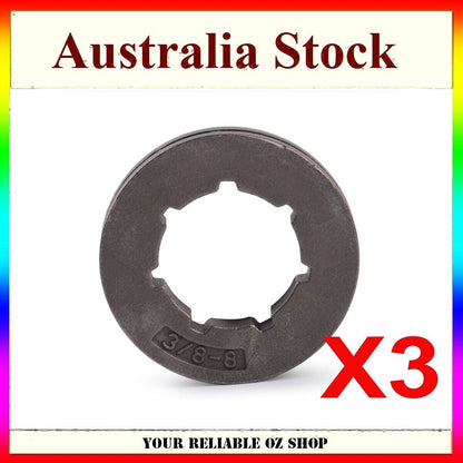 3Pcs 3/8"-8 8T Chain Rim Sprocket for Husqvarna 394 395 Stihl 064 066 Chainsaw