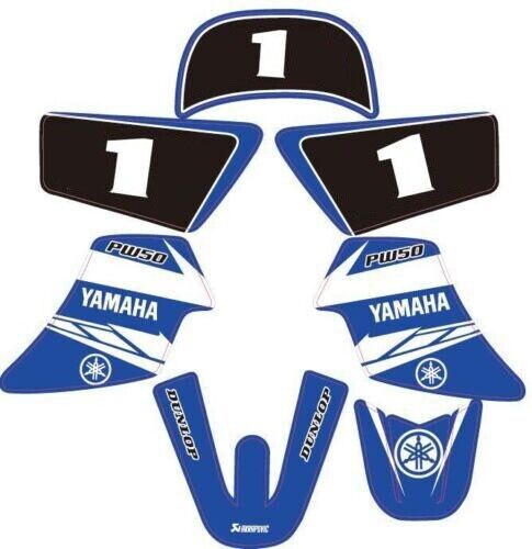 No. 1 Blue Stickers Decal FOR Fairing YAMAHA PEEWEE 50 PW50 PY50 PIT DIRT BIKE