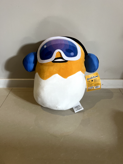 Brand New Sanrio Licensed Gudetama Lazy Egg With Headphones Plush 30cm
