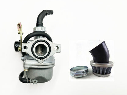 PZ19 Cable Choke Carby Carburetor Bent Air Filter 110/125cc Quad ATV Buggy Bike
