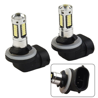 2x 881 H27 Extremely Bright 30W 6000K White LED Car SUV Fog Light Bulb DRL Lamp