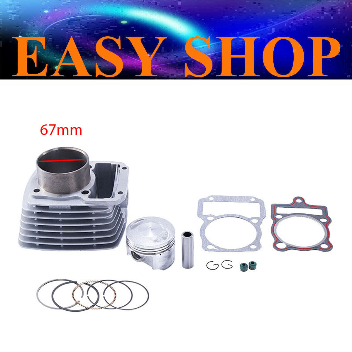 67mm Bore Cylinder Piston Gasket for Zongshen Honda CG250 250cc Quad ATV Bike