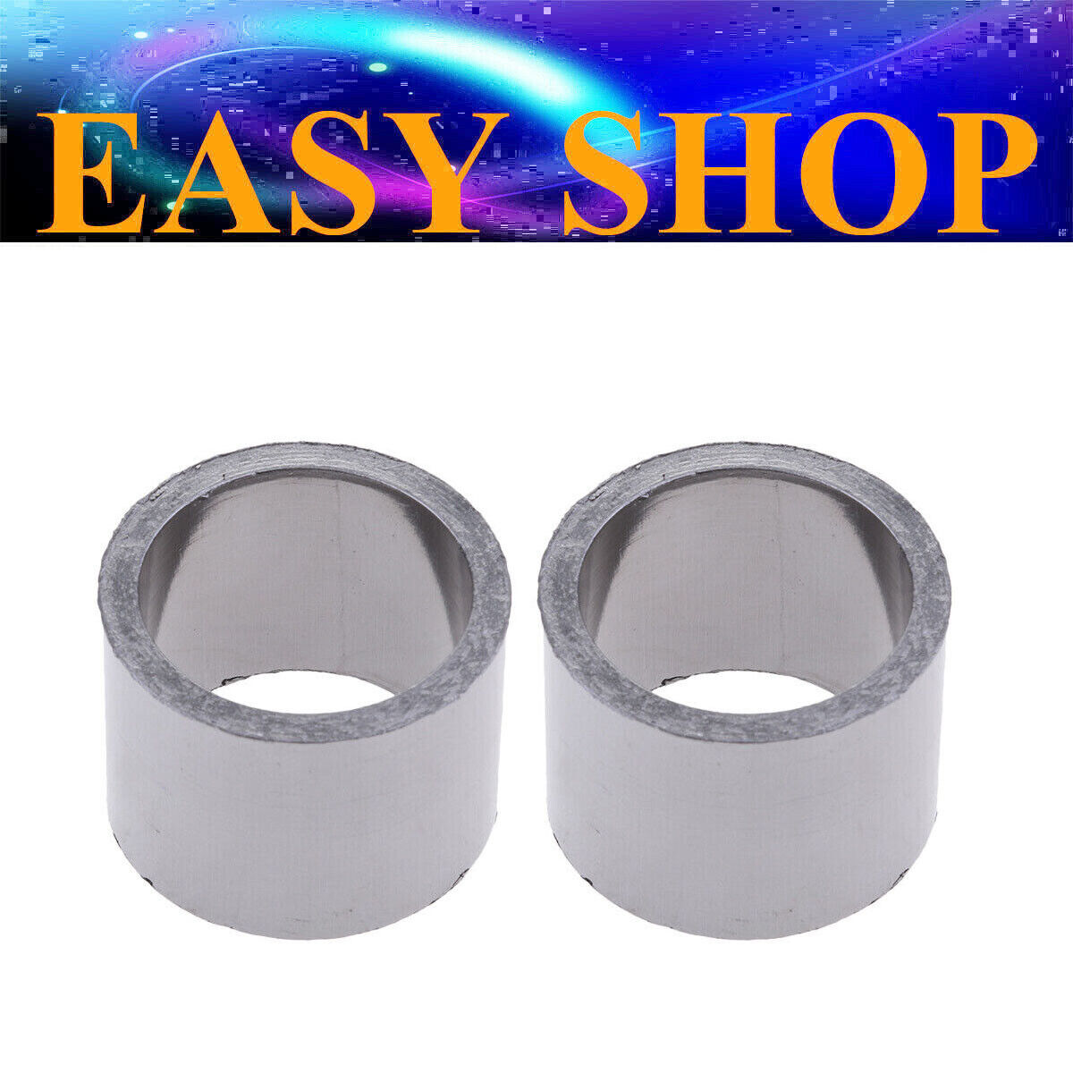 2 Pcs 48mm 38mm Exhaust Slip On Muffler Pipe Carbon Crush Gasket Motorycle Bike