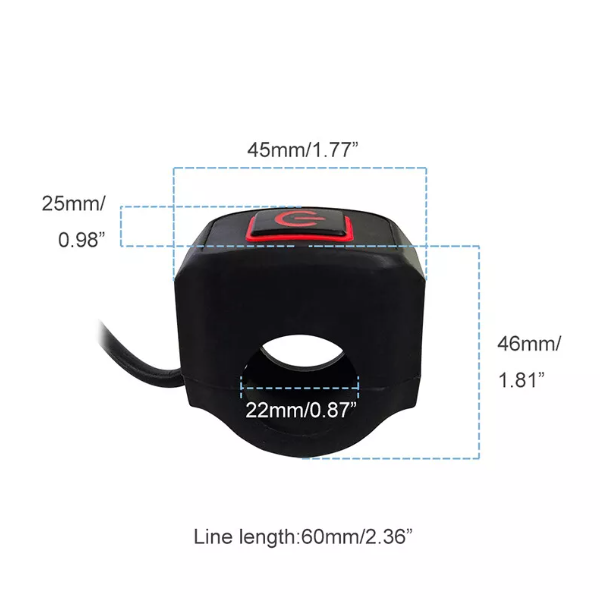 Headlight On-off Switch Button Motorcycle Bullet Connector For Sur-Ron Light Bee