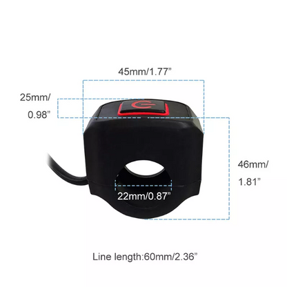 Headlight On-off Switch Button Motorcycle Bullet Connector For Sur-Ron Light Bee