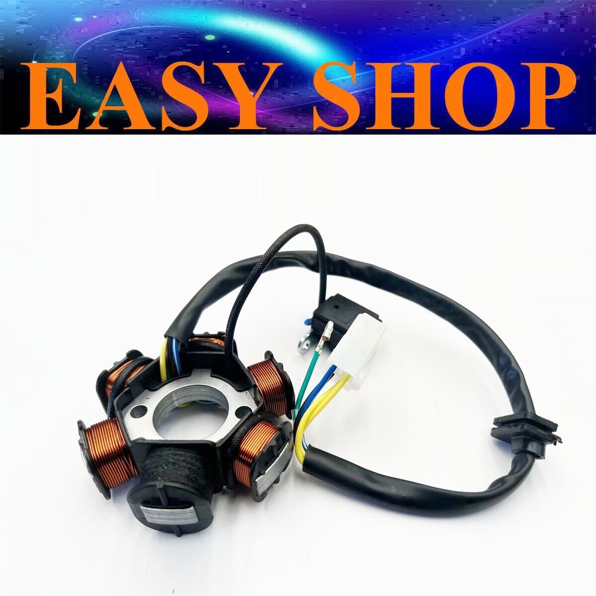 4 Pin Plug 6 poles magneto stator flywheel 50cc 90cc 110cc 125cc ATV QUAD BUGGY
