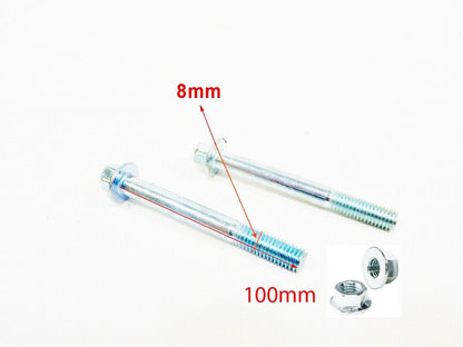 2x 8mm 100mm Engine Mounting Bolts For 150cc 160cc 200cc 250cc Pit Pro Dirt Bike