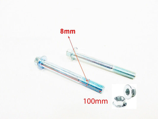 2x 8mm 100mm Engine Mounting Bolts For 150cc 160cc 200cc 250cc Pit Pro Dirt Bike